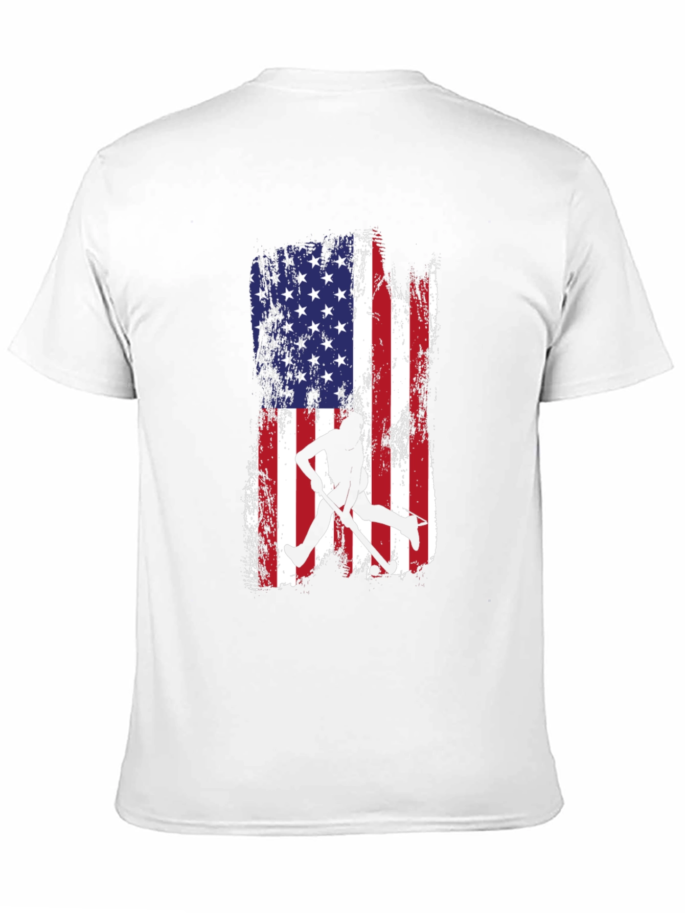American Flag Baseball Silhouette T-Shirt