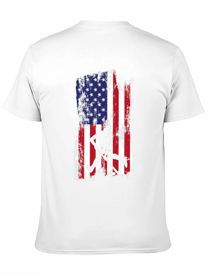 American Flag Baseball Silhouette T-Shirt
