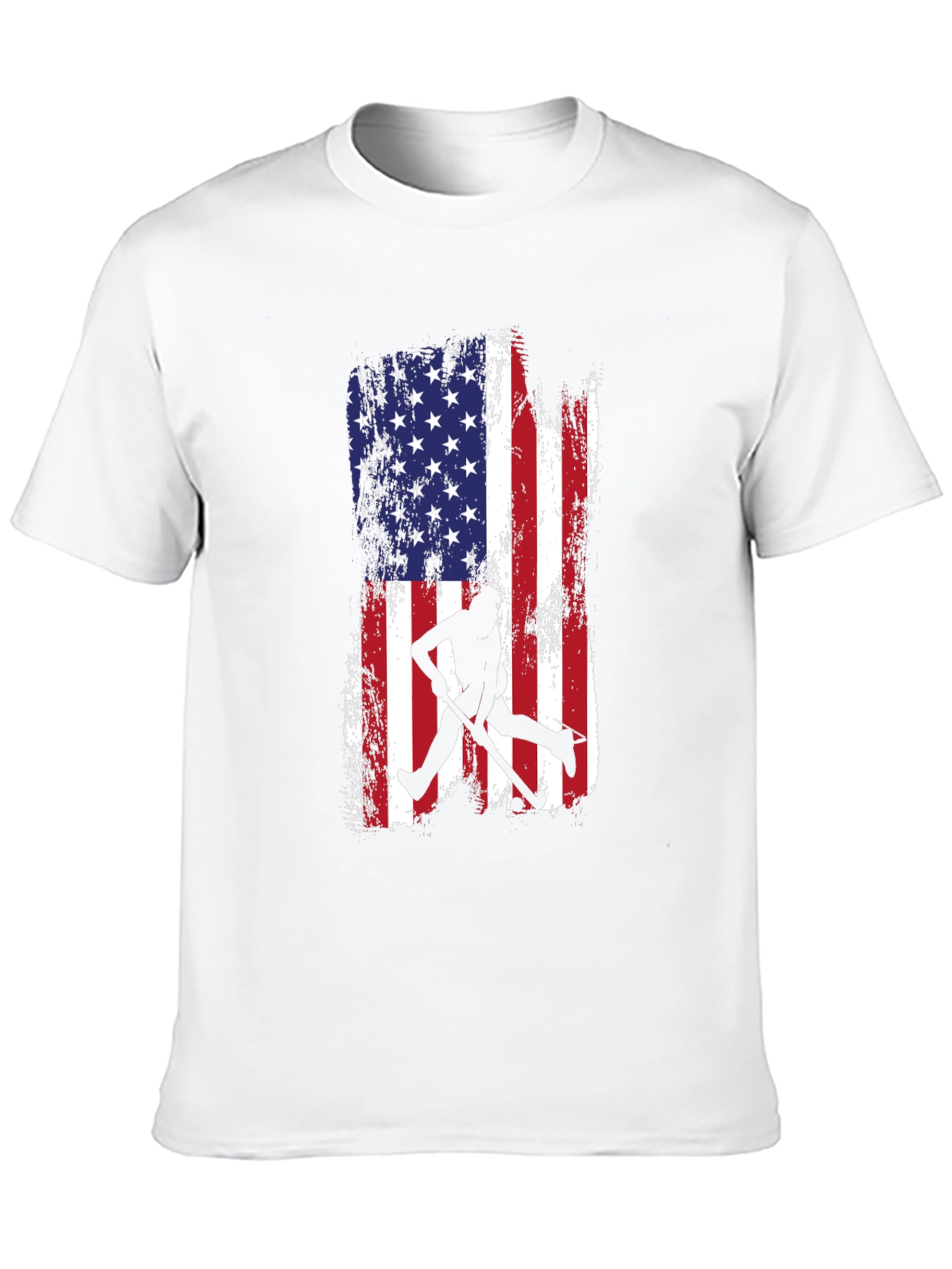 American Flag Baseball Silhouette T-Shirt
