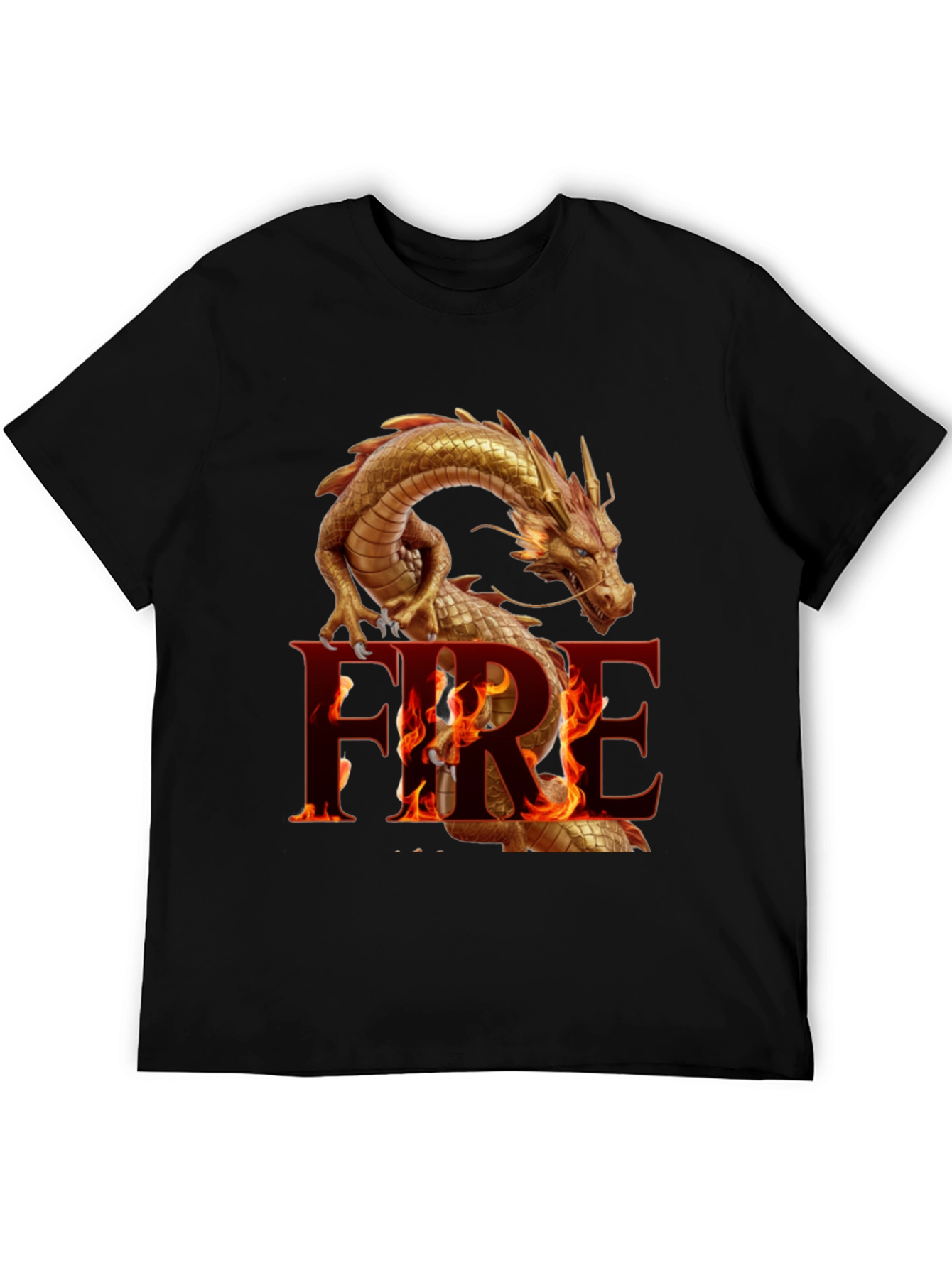 Fiery Dragon Graphic Tee - Bold and Unique Design