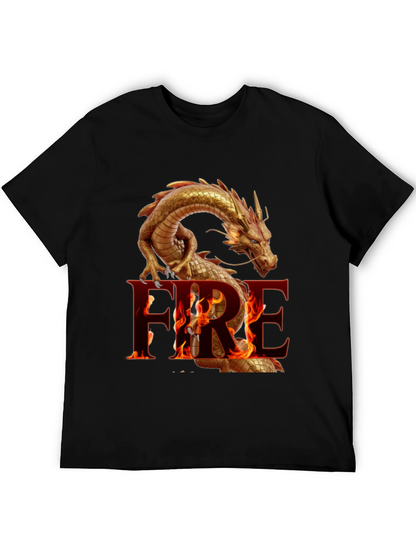 Fiery Dragon Graphic Tee - Bold and Unique Design