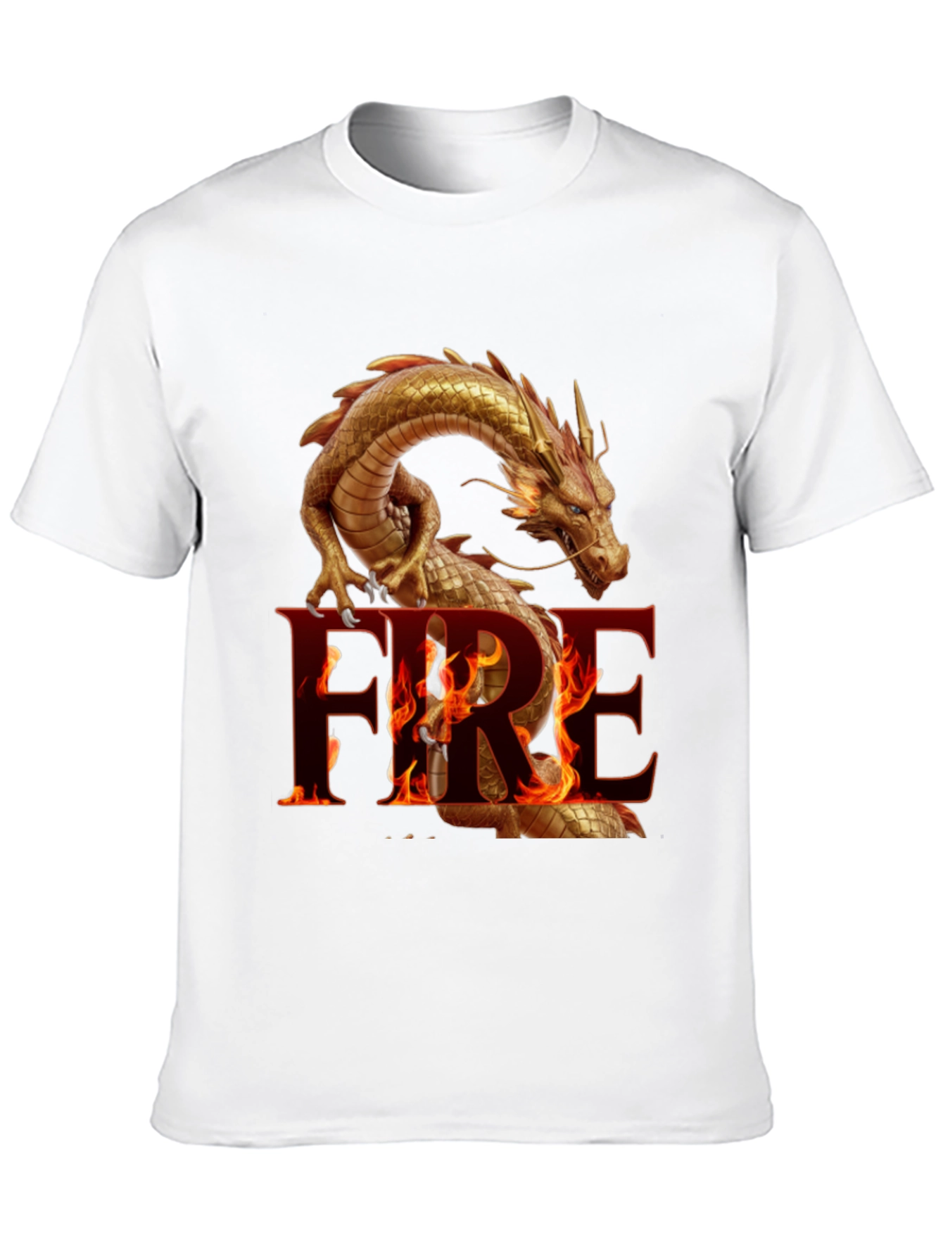 Fiery Dragon Graphic Tee - Bold and Unique Design