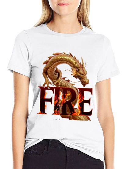Fiery Dragon Graphic Tee - Bold and Unique Design