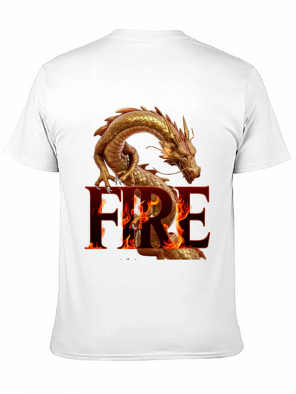 Fiery Dragon Graphic Tee - Bold and Unique Design