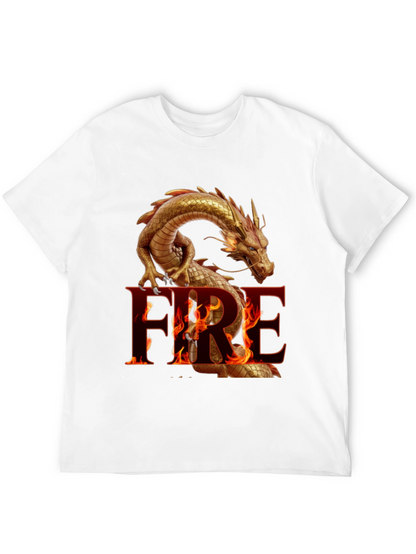Fiery Dragon Graphic Tee - Bold and Unique Design