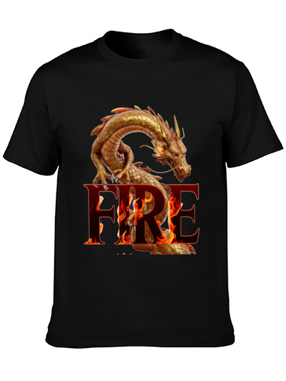 Fiery Dragon Graphic Tee - Bold and Unique Design