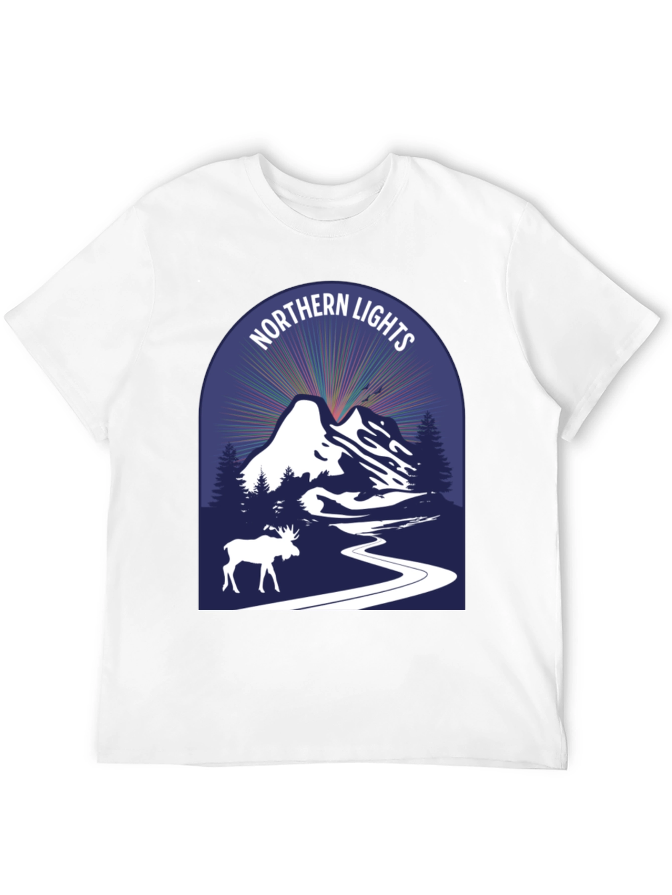 Northern Lights Moose Graphic Tee