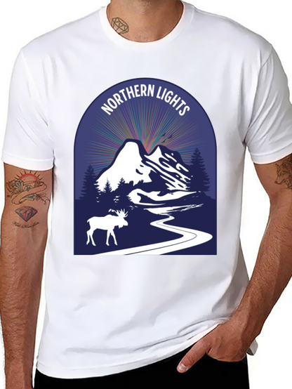 Northern Lights Moose Graphic Tee