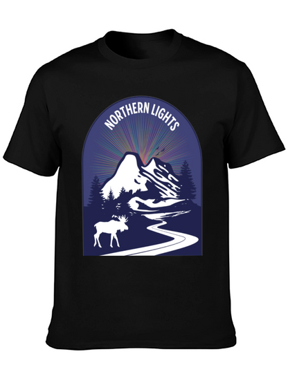 Northern Lights Moose Graphic Tee