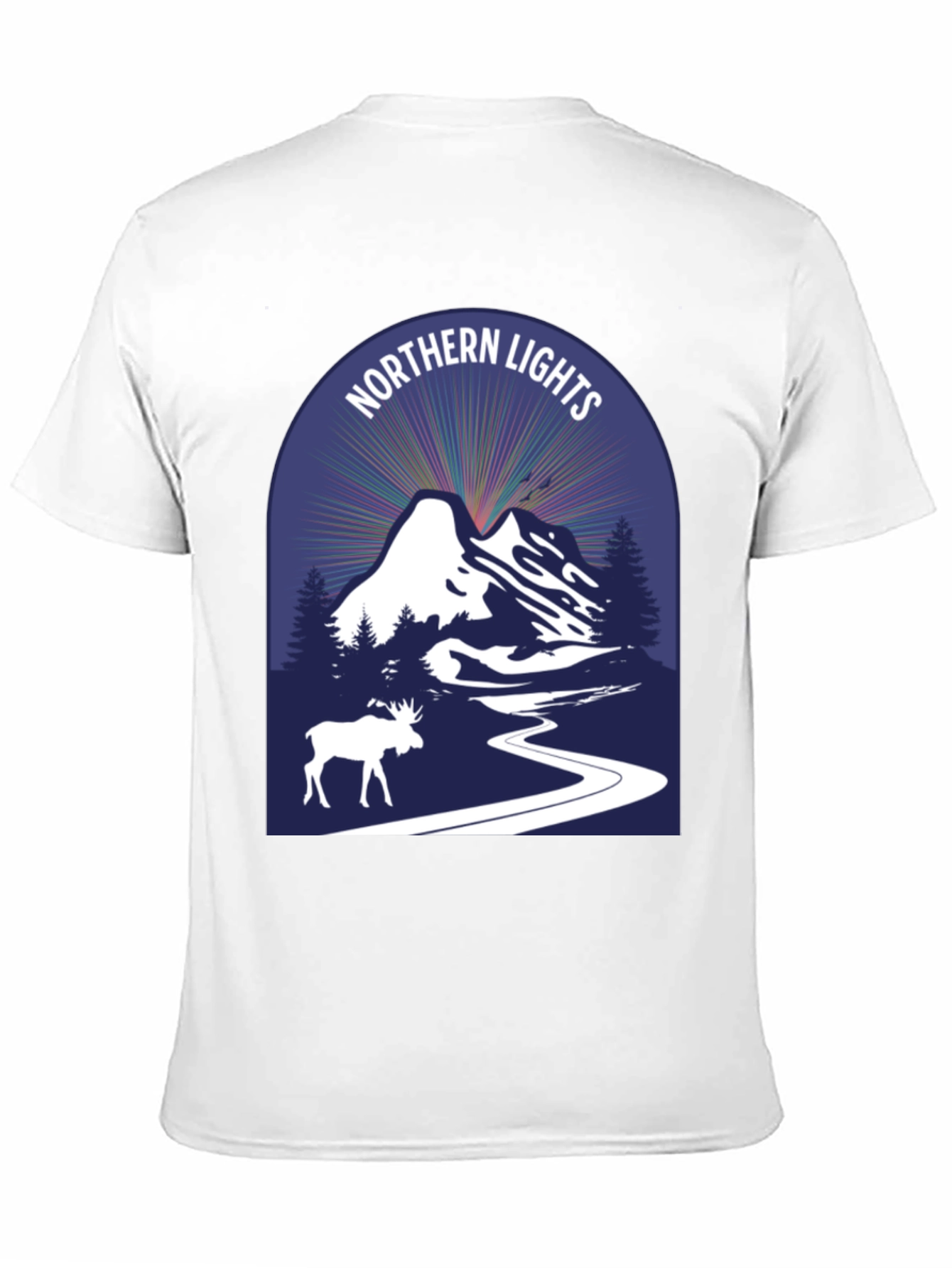Northern Lights Moose Graphic Tee