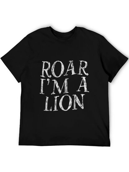 Roar Im A Lion Black T-Shirt