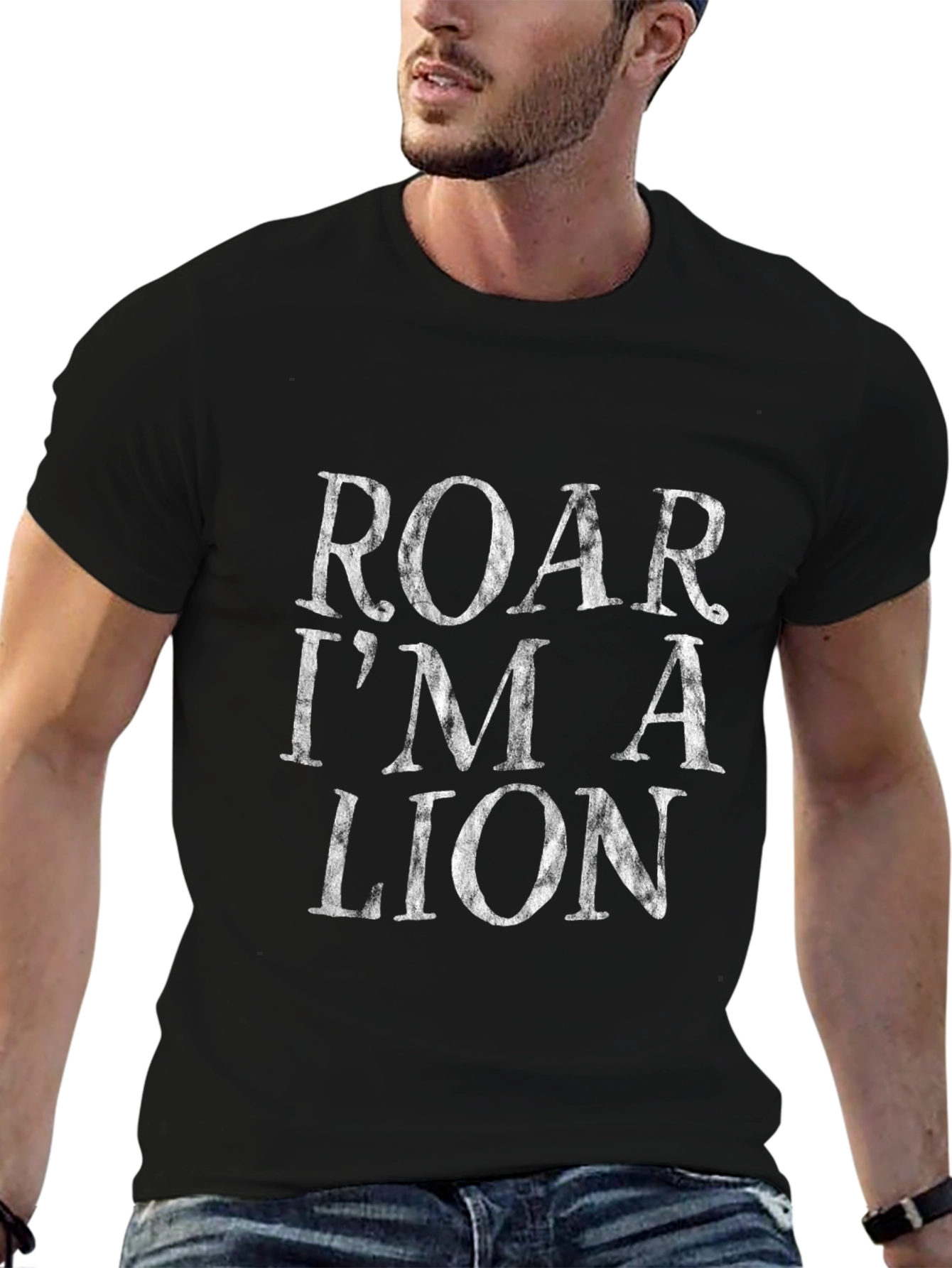 Roar Im A Lion Black T-Shirt