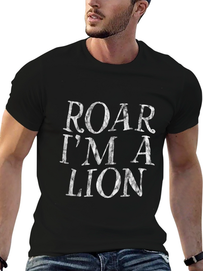 Roar Im A Lion Black T-Shirt