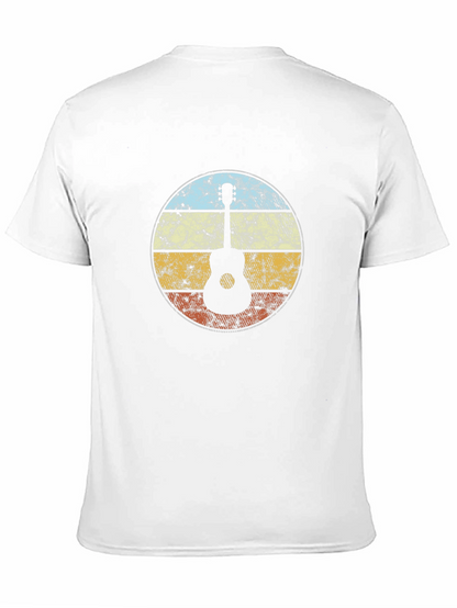 Retro Guitar Sunset Graphic Tee - Black