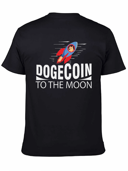 Dogecoin to the Moon Black T-Shirt