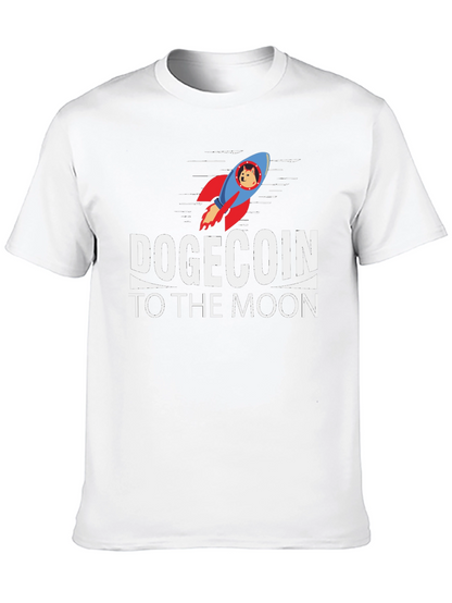 Dogecoin to the Moon Black T-Shirt