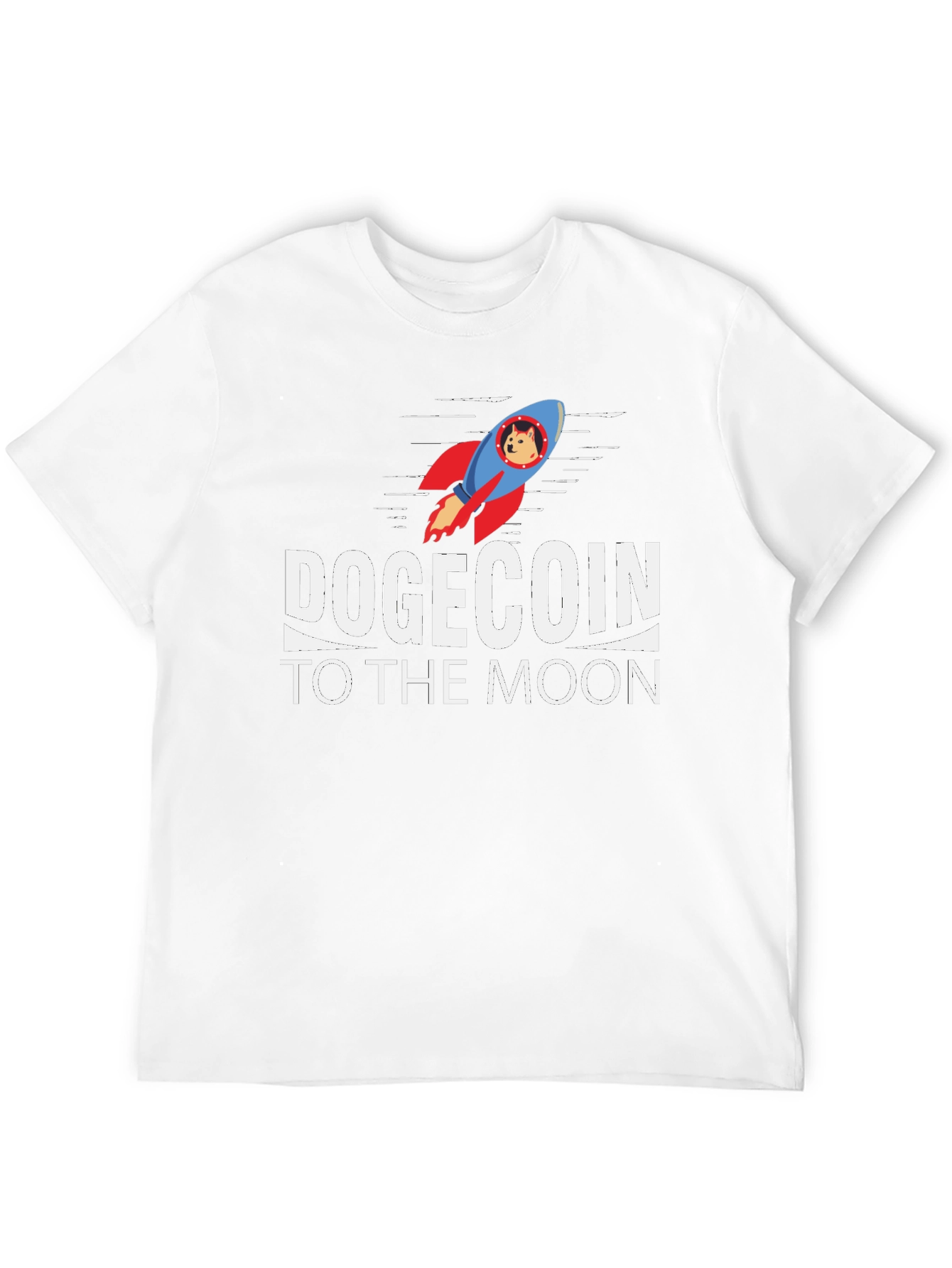 Dogecoin to the Moon Black T-Shirt