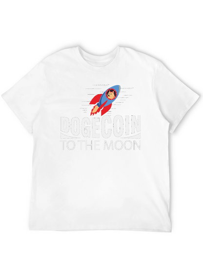 Dogecoin to the Moon Black T-Shirt