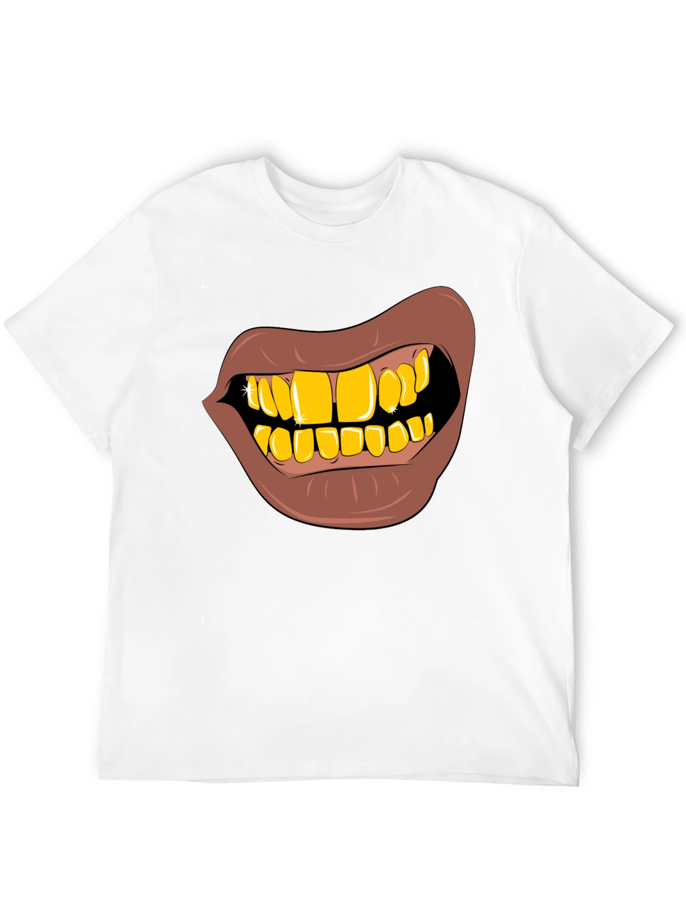 Gold Teeth Graphic T-Shirt - Novelty Style