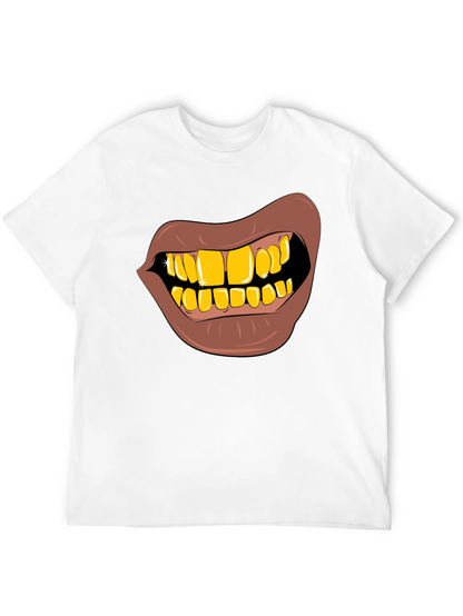 Gold Teeth Graphic T-Shirt - Novelty Style