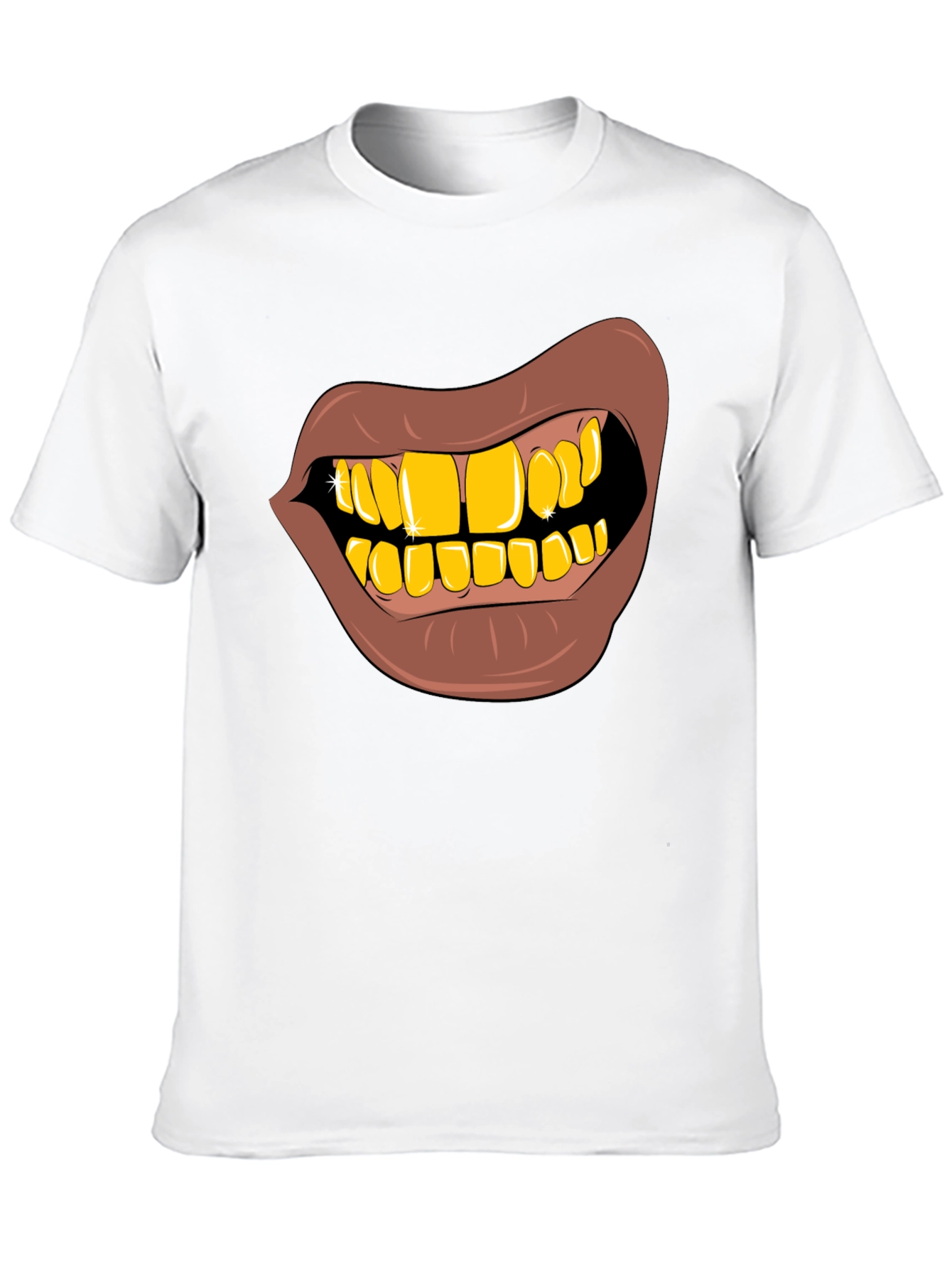 Gold Teeth Graphic T-Shirt - Novelty Style