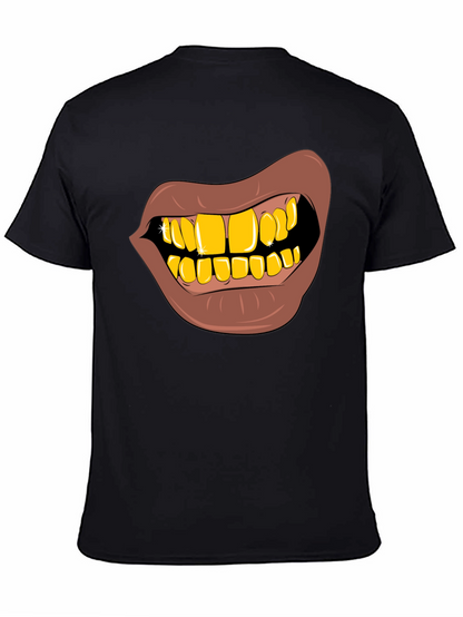Gold Teeth Graphic T-Shirt - Novelty Style