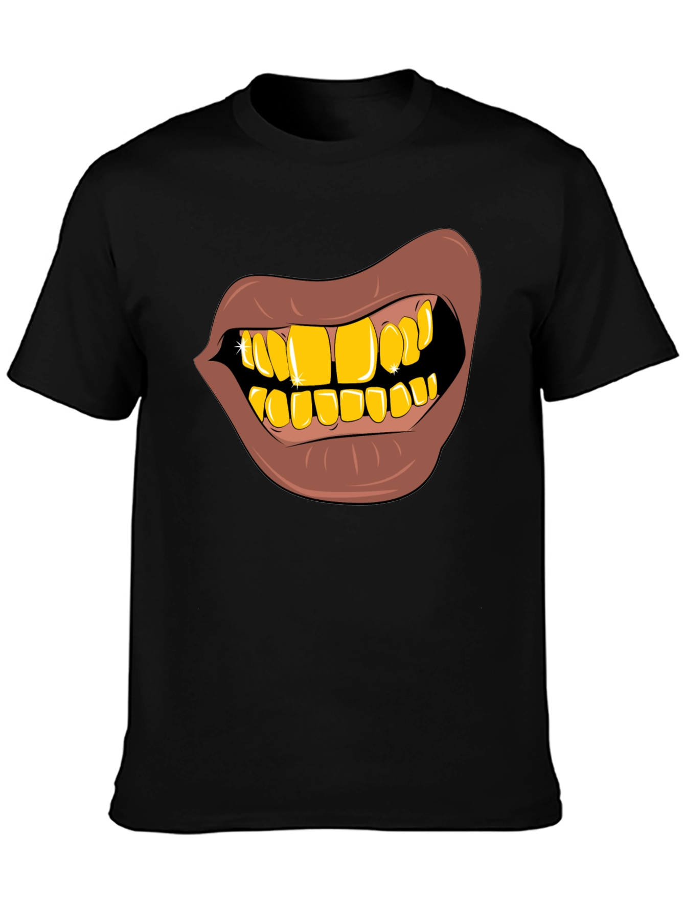 Gold Teeth Graphic T-Shirt - Novelty Style