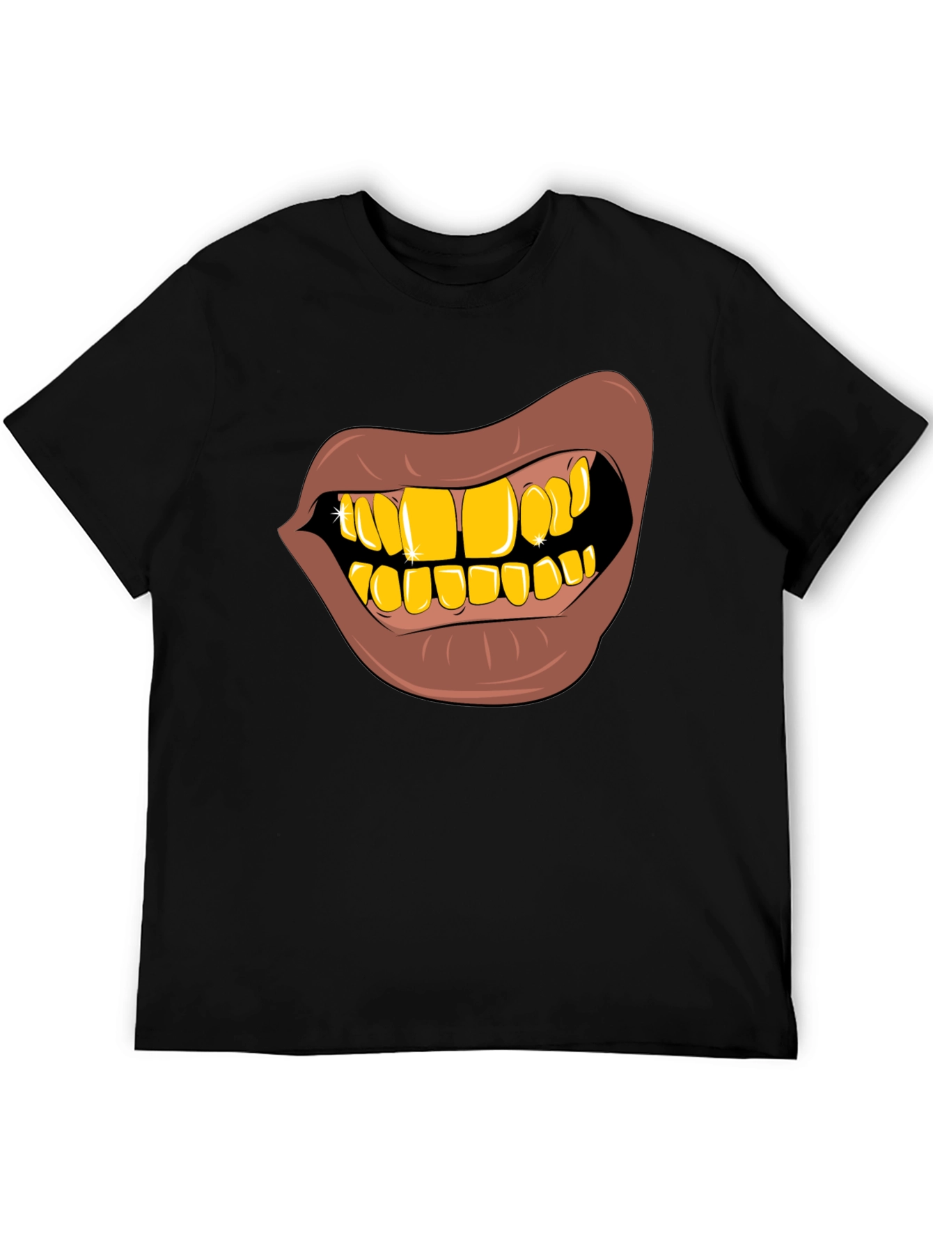 Gold Teeth Graphic T-Shirt - Novelty Style