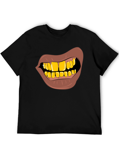 Gold Teeth Graphic T-Shirt - Novelty Style