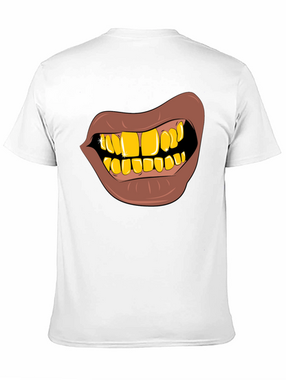 Gold Teeth Graphic T-Shirt - Novelty Style