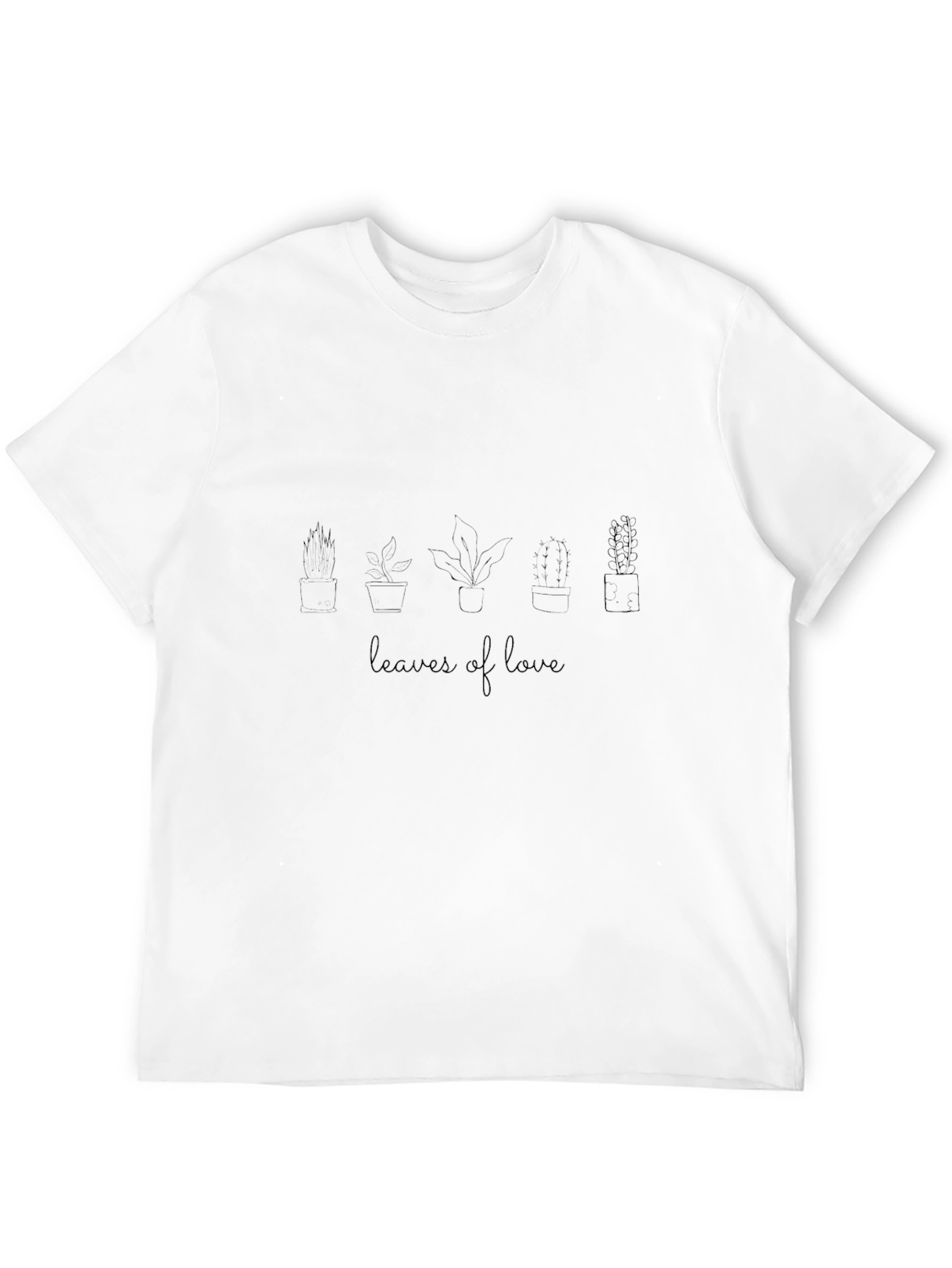 Leaves of Love Graphic Tee - Black Casual Stylish