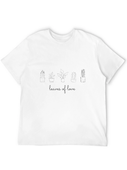 Leaves of Love Graphic Tee - Black Casual Stylish
