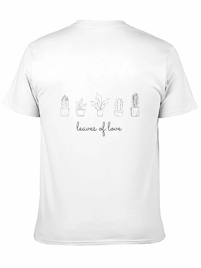 Leaves of Love Graphic Tee - Black Casual Stylish