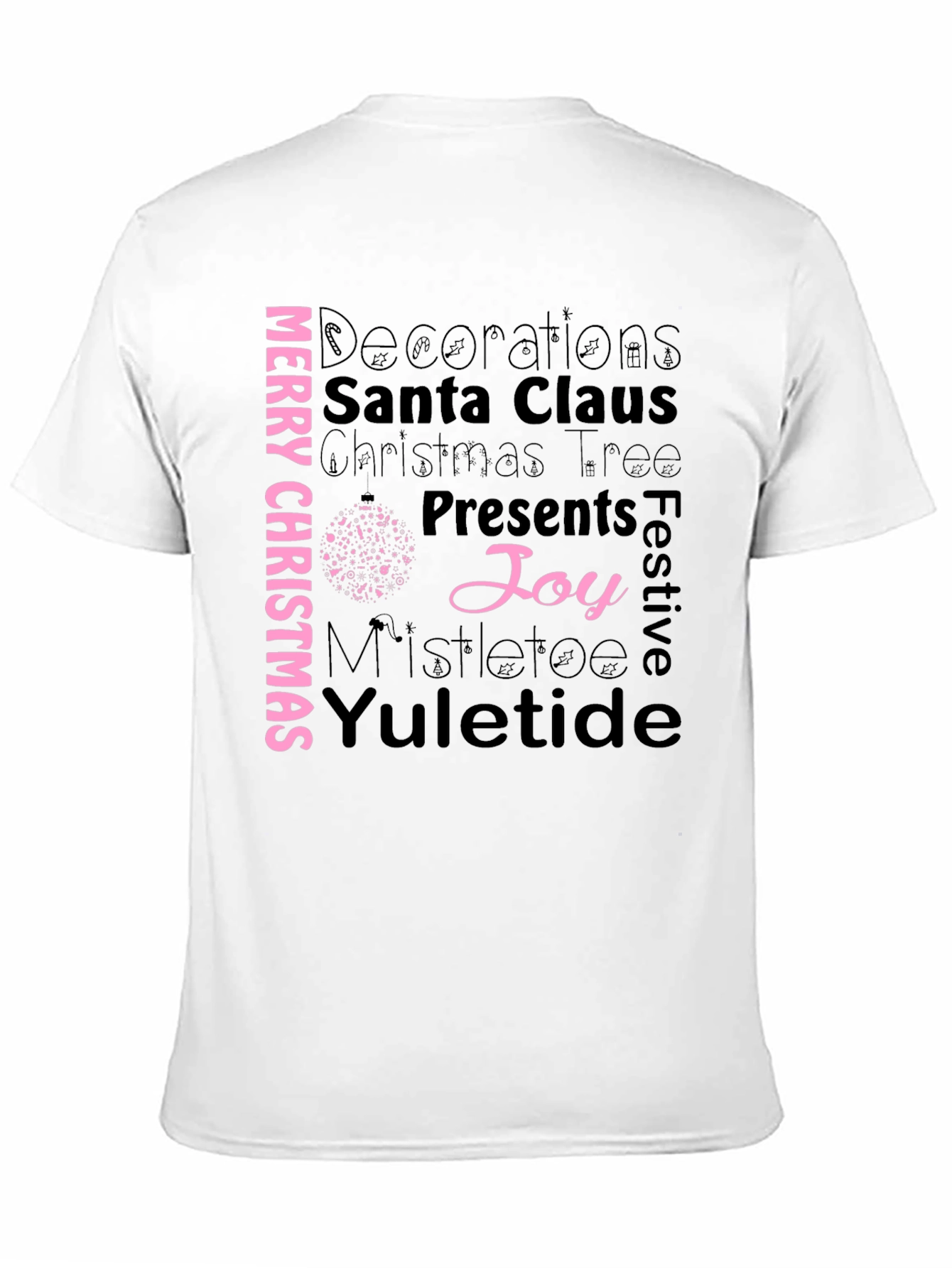 Merry Christmas T-Shirt - Holiday Word Art