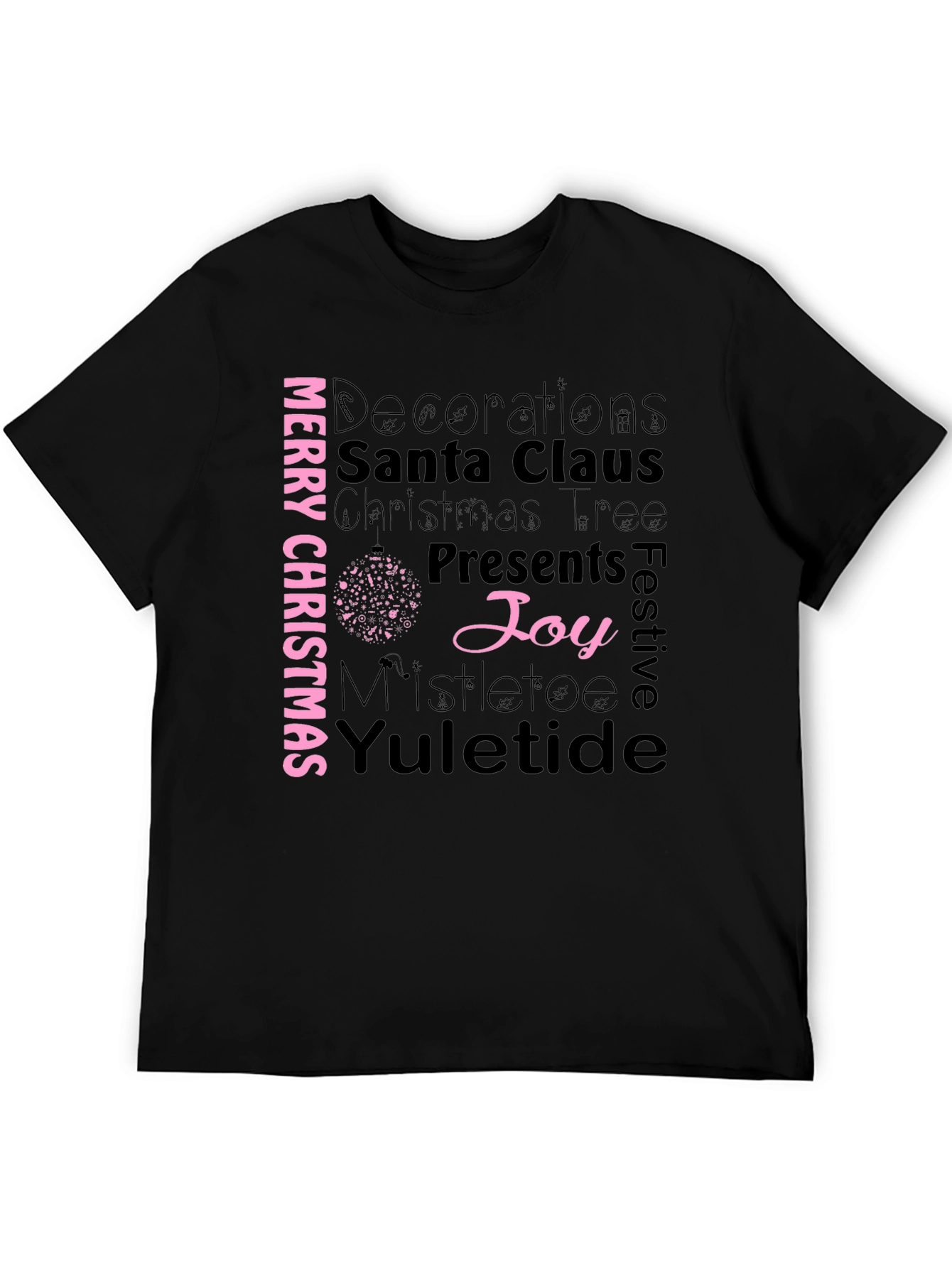 Merry Christmas T-Shirt - Holiday Word Art