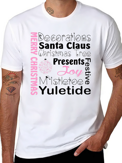 Merry Christmas T-Shirt - Holiday Word Art