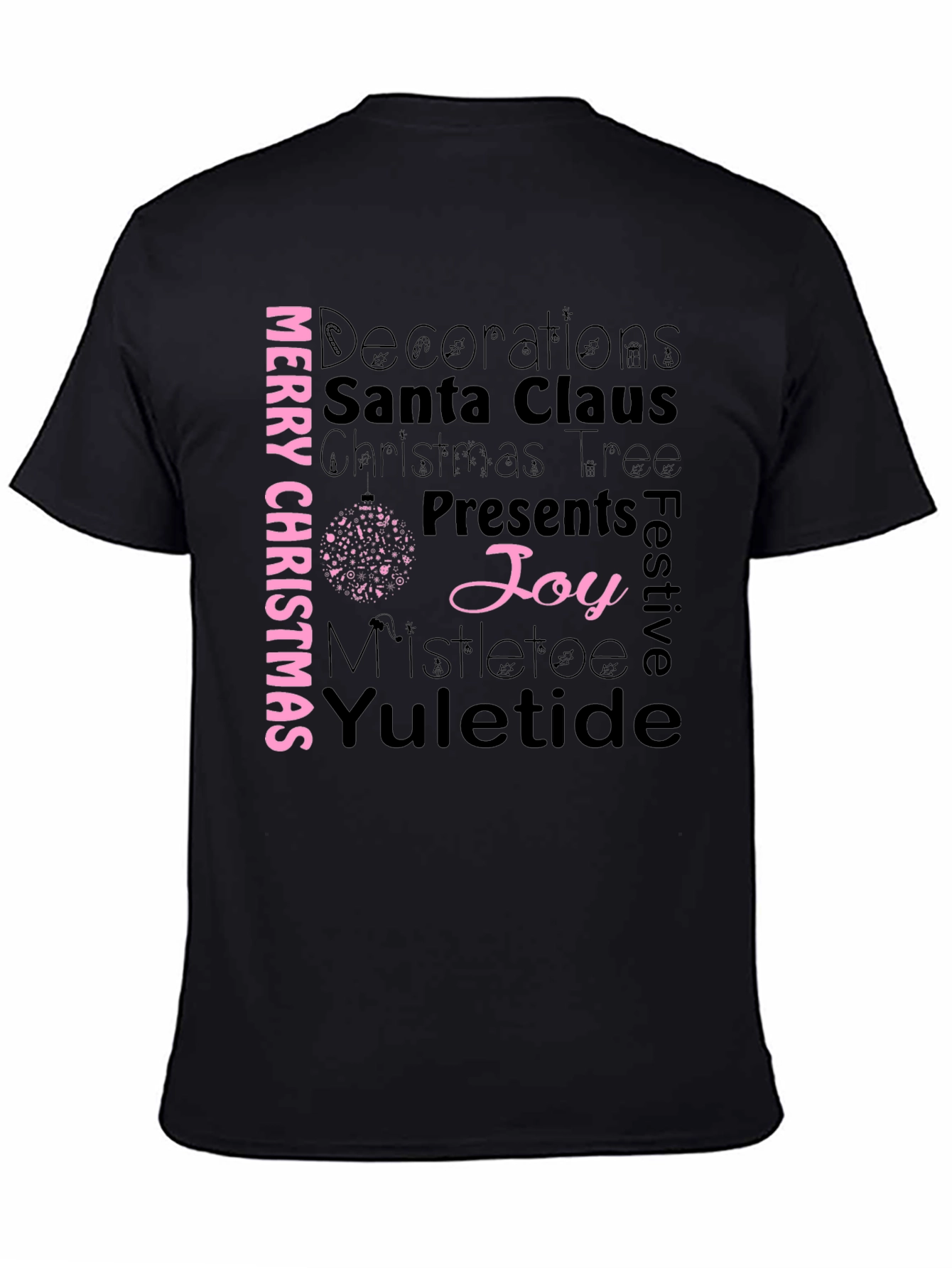 Merry Christmas T-Shirt - Holiday Word Art