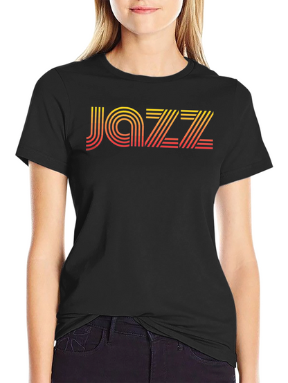 Retro Jazz Graphic T-Shirt - Black