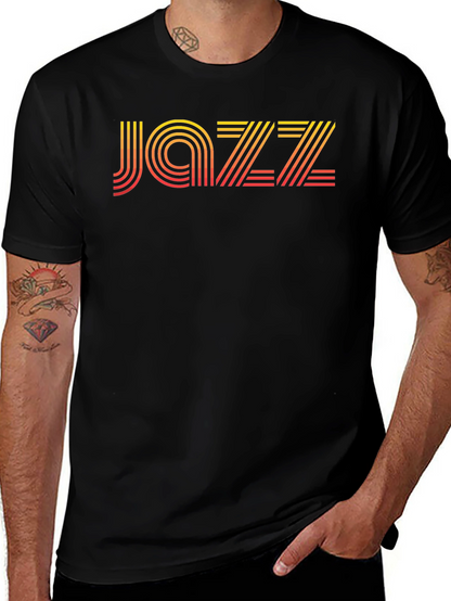 Retro Jazz Graphic T-Shirt - Black