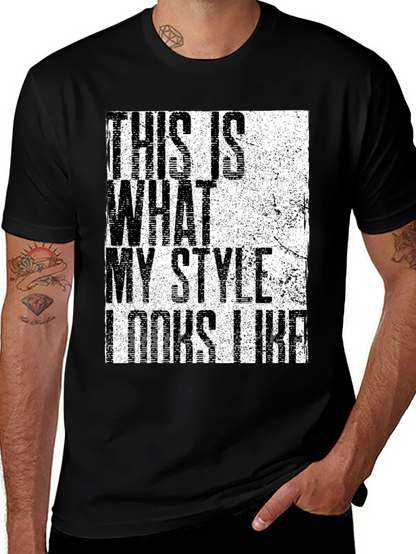 Stylish Graphic Print Mens Black T-Shirt