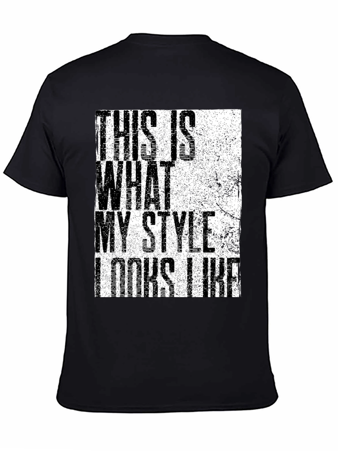 Stylish Graphic Print Mens Black T-Shirt