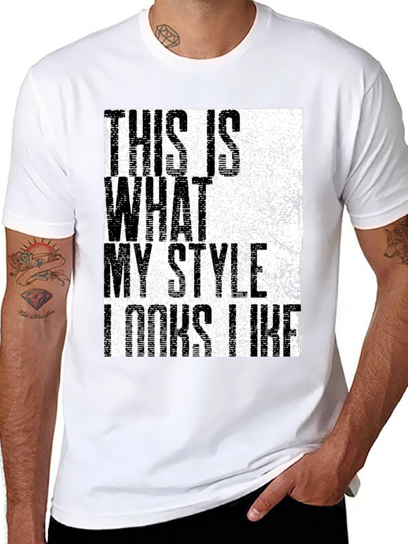 Stylish Graphic Print Mens Black T-Shirt