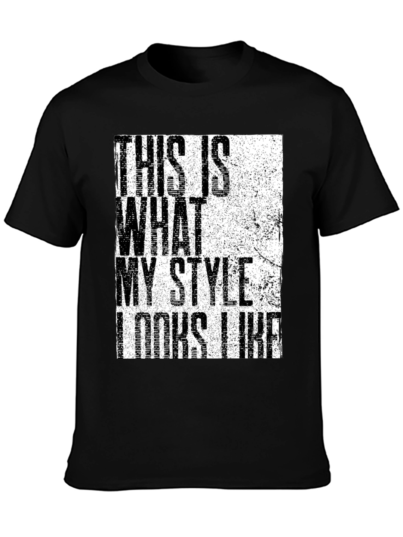 Stylish Graphic Print Mens Black T-Shirt