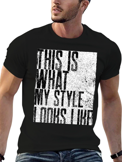 Stylish Graphic Print Mens Black T-Shirt