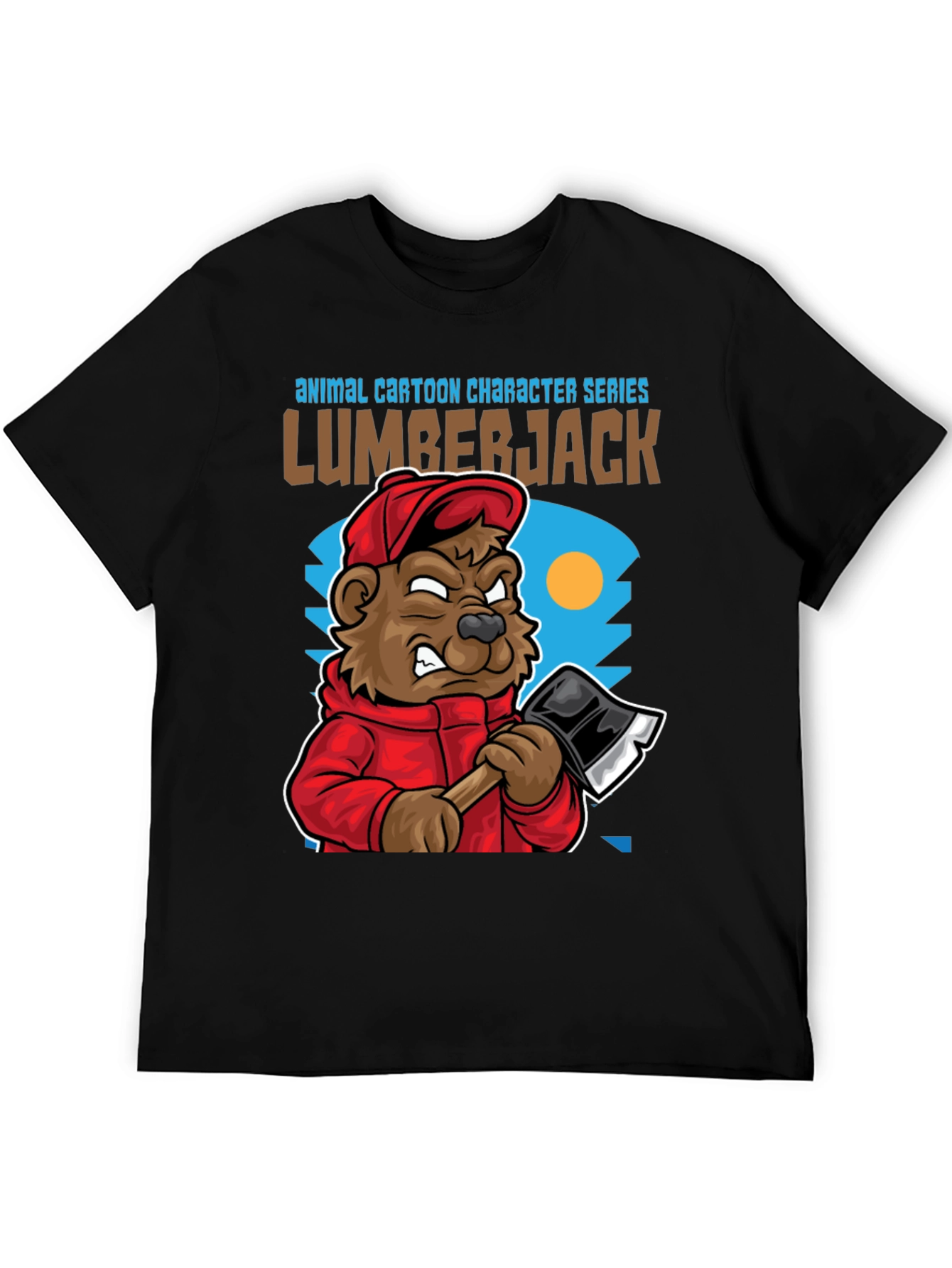 Lumberjack Bear Cartoon T-Shirt