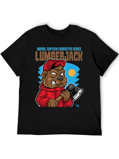 Lumberjack Bear Cartoon T-Shirt
