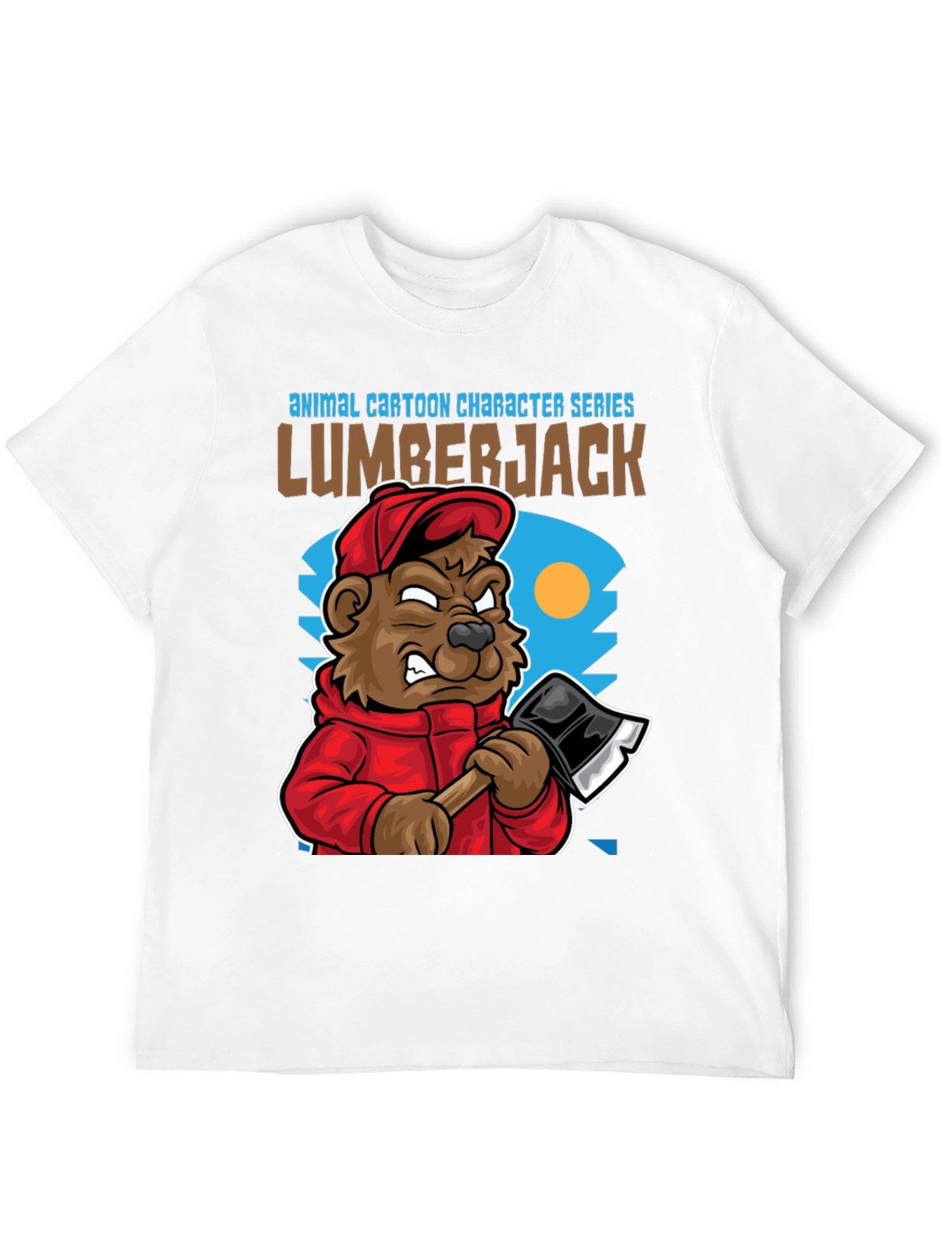 Lumberjack Bear Cartoon T-Shirt