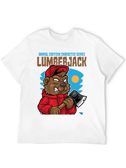 Lumberjack Bear Cartoon T-Shirt
