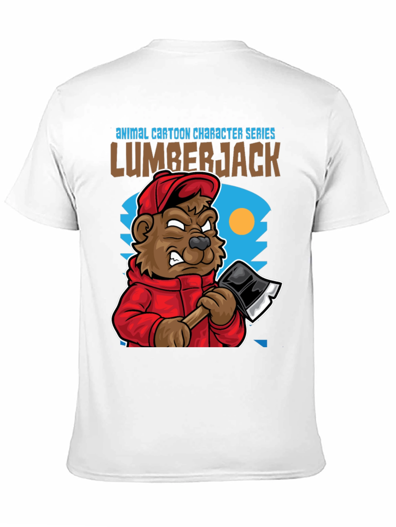 Lumberjack Bear Cartoon T-Shirt