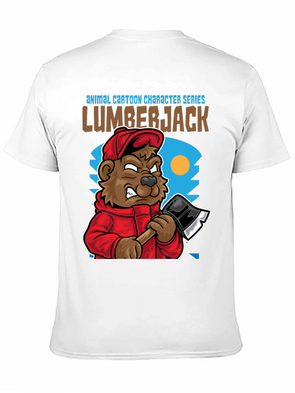 Lumberjack Bear Cartoon T-Shirt